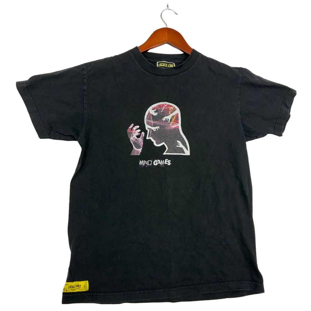Locals Only Mind Games T Shirt Mens Black Graphic Tee Streetwear Size Unknown